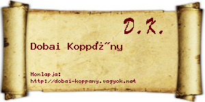 Dobai Koppány névjegykártya